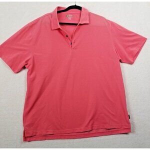 IZOD extreme function Polo Shirt Men's Size XXL Salmon Short Sleeve Cotton Blend